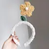 Cordón para el Cabello con Diadema de Lana de Cordero de Dibujos Animados, Colorido, Flores Lindas, Cara Simple de Mujer, Accesorios para el Cabello Antideslizantes