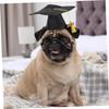 2026 Chapéu de Formatura de Animal de Estimação Chapéu de Bacharel para Cachorro Chapéu Preto de Doutorado 2026 Chapéu com Pingente de Borla Chapéu de Formatura