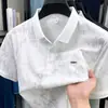 Camisa Polo de Exportação Transfronteiriça de Manga Curta para Homens, Camiseta Casual Elegante Versátil Bordada de Verão Slim Fit com Gola