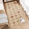 Tapete fofo de desenho animado para sala de estar, feito de falso cashmere, antiderrapante, amigável à pele, tapete de cabeceira de quarto, tapete para sofá e mesa de centro, fácil de manter