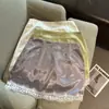 Foto Real de la Nueva Falda de Encaje Estilo Primavera/Verano Pura y Atractiva Estilo Mujer Pequeña con Tejido Suave y Dobladillo con Adorno de Encaje para Mujer