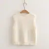 6810 Chaleco estilo japonés estilo universitario dulce con patrón de diamantes + conjunto de dos piezas para mujer con cuello wholesale