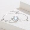 Pulsera original 520 Love Star Moon para mujer, plata de ley 925, planeta que rodea la piedra lunar, pulsera de estilo coreano, joyería al por mayor