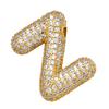 Europeu e Americano Transfronteiriço Cobre Incrustado com Zircônia Ouro 18K Vazado Diamante Completo Balão Pingente Letra Inglesa Colar Feminino Ins High-End