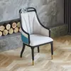 Silla de comedor ligera de lujo de madera maciza, escritorio y silla de alta gama con respaldo con reposabrazos, venta en casa, oficina, hotel, silla de cuero de diseño artístico