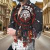 Camisa estampada de moda para hombre, nueva camisa informal de manga larga con solapa para comercio exterior transfronterizo 2023