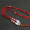Cordón de cuentas de vidrio de doble alambre, colgante de joyería de jade, collar, cuerda de jade tejida gruesa, fabricantes al por mayor