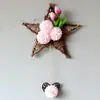 Colgante de pared de cinco estrellas colgante de pared simulado traje colgante de pared flor artificial de plástico cesta colgante decoración de pared interior pared interior decoración escolar Floricultura