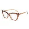 Gafas de Moda TR Estilo Nuevo para Mujer Marco Grande Gafas de Protección para Ojos Marco Facial Plano Adelgazante Plano Luz Azul Anti con Marco para Miopía