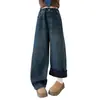 Pantalones de Pana Forrados para Niñas 2026 Invierno Estilo Nuevo Pantalones Gruesos para Niños Grandes Estudiantes de Secundaria Pantalones de Pierna Ancha a la Moda