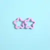 Accesorios de Materiales para Abalorios Hechos a Mano DIY Acrílico Multicolor Mezclado Color Cortado Estrella de Cinco Puntas Bolso Llavero Colgante