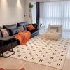 Alfombra de Sala de Estar Francesa Resistente a las Manchas y Fácil de Cuidar, Felpudo de Terciopelo Cristal, Área Grande, Cobertura Total, Manta para el Hogar, Dormitorio, Cabecera