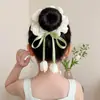 2026 Nuevo Accesorio para el Cabello Scrunchie de Flor de Tulipa para Niñas, Liga para Chongo, Cuerda para el Cabello con Adorno de Flor para Niña