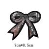 Nuevos Parches de Flores Bordadas con Lentejuelas y Moño para Decoración de Ropa Accesorios DIY Personalización