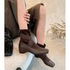 Botines de Ballet con Tira Cruzada, Aumentadores de Altura, Patchwork, para Otoño e Invierno, Botas Populares que Aumentan la Altura