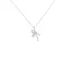 Colar Quadrado com Laço de Prata de Lei S925 e Diamante para Mulheres, Design Puro e Fashion de Nicho de Verão Levemente Luxuoso, Corrente Brilhante para Clavícula com Diamante para Mulheres