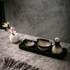 Herramientas de SPA para Salón de Belleza Noche Mágica Negro Botella de Perfume Botella de Aceite de Cerámica Tazón para Mascarilla Botella de Fragancia Set de Almohadillas