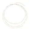 Amazon Moda Retro Collar de Perlas de Imitación de Tres Capas Cadena para Clavícula Brillante de Moda Personalizada para Mujer Joyería para Fiesta Lote