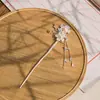 Pasador de Pelo con Borla de Flor de Cerezo Retro Cobre Plateado Pasador Clásico Elegante Estilo Étnico Chino Pasador Dinastía Han Accesorios para el Cabello Adorno para la Cabeza