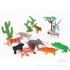 Simulación modelo de animal salvaje 10 piezas tamaño pequeño plástico sólido tigre león elefante orangután escena AliExpress