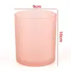 Taza de Vela de Aromaterapia de Fábrica Contenedor de Vela de Vidrio de Color Adornos Decorativos Románticos para Interiores Taza de Portavelas Casera para Bricolaje