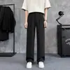 Vibe de marido estilo old money calças sociais masculinas estilo coreano versáteis de alta qualidade calças casuais perna larga perna reta confortável caimento calças sociais