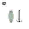 Aleación de titanio F136 piedra natural varilla de 1.0/1.2 mm de grosor ojo de caballo perforación labio oreja clavo lengua clavo comercio exterior popular en stock