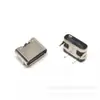 Base Fêmea Tipo-C USB 3.1 2 Pinos Placa de Encaixe 90 Graus Plug-In Dip Plug de Dois Pinos Cola Preta Carcaça de Aço Inoxidável
