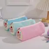 Estojo transparente bordado estilo coreano, alto valor estético, estilo ins, simples, grande capacidade, bolsa de malha para material escolar para provas de estudante