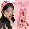 Estilo Perezoso Floral Tejido Velcro para Mujer Flequillo Dulce Adhesivo Elegante Aro para el Cabello sin Presión Diadema de Gama Alta Tocado