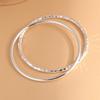 Pulsera de plata con diseño de ciervo dorado y pie de rey, de plata lisa, con doble círculo de apertura y patrón de martillo, de plata de ley 999, para mujer.