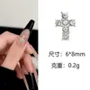 Acessórios de Joias em Forma de Cruz, Decorações de Nail Art em Liga Metálica, Nail Art Usável, Decorações de Nail Art em Forma de Cruz de Liga Metálica, Atacado