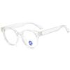 Nuevo Armazón Redondo con Estampado de Leopardo, Uña de Arroz, Luz Anti-Azul, Espejo Plano, Estilo Coreano Transfronterizo, Armazón de Lentes para Adelgazar el Rostro, Fotografía Callejera, Combinable