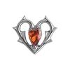 F136 Titanio Corazón de Espina Clavo para Hélice Auricular Recorte Forma de Corazón Circonita Incrustada Rosca Interna Clavo para Labio Clavo para Oreja Joyería de Aleación de Titanio Cabeza