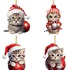 Série Gatinho Novo Transfronteiriço Pingentes de Natal Pingentes de Natal Decorações de Festa Pingentes de Mochila Pingentes de Carro