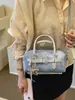 Bolsa Boston Feminina 2026 Novo Estilo Estilo Coreano Bolsa de Mão de Nicho Bolsa Jeans Estilosa Para Trabalho Deslocamento Bolsa de Ombro Único Transversal