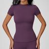 Camiseta de primavera Zechuang, ropa de yoga de secado rápido, blusa de fitness de manga corta para deportes al aire libre, para correr, de manga corta para mujer 8455
