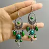 Aretes de Estilo Exótico de Venta Caliente Retro Literario Clásico Dignificado Ganchos para la Oreja Versátil Hueco Moda Borla Colgantes
