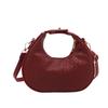Moda Vintage Bolso Portátil de Axila 2025 Invierno Nuevo Bolso de Mujer Tejido Color Sólido Casual Hombro Media Luna Trendy