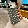 Rhinestone de Perla Aplicable iPhone17ProMax DIY Completo con Rhinestone 16 Lujoso 15 Gama Alta 14 Funda para Teléfono de Niñas 13