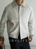 Chaqueta retro de pana y gamuza sintética con retazos y solapa estilo Old Money para hombre, abrigo corto casual de otoño 2026