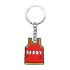 Llavero Colgante de Baloncesto de Dibujos Animados Llavero de Bola de Goma Suave de PVC Decoración DIY para Mochila Accesorios de Amazon Venta al por Mayor
