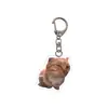 Chaveiro popular de emoji de cabeça de gato famoso na internet, pingente de mochila de cabeça de gato com imagem de meme engraçado
