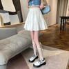 Falda Tutú de Verano para Mujer Versátil Cintura Escalada Ajustada Falda Corta Anti-transparente de Cintura Alta Casual A-line Falda de Pastel