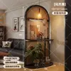 Divisor de Pantalla Tejido de Ratán Madera Maciza Usado Sala de Estar Entrada Directamente Frente a la Puerta Pantalla Base Pasillo Dormitorio Nuevo Estante de Almacenamiento de Arte