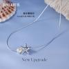 Collar de Estrella de Mar Perlada, Lujo Ligero y Sensación de Alta Gama, Cadena para Clavícula de Verano para la Costa, Accesorio Versátil para el Día a Día, Collar de Perlas para Mujer