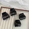 Clip Invisible Negro de Agarre Horquilla de Verano para Mujer de Plástico Acrílico Horquilla para la Parte Trasera de la Cabeza Horquilla Cola de Caballo Alta Pintura en Spray Clip Tiburón Mujer