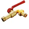 Grifo exterior anticongelante de cobre completo universal para columna de patio exterior de un solo frío llave de agua para lavado de autos grifo con interruptor doméstico
