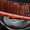Pente Criativo de Bambu e Sândalo Verde, Pente Dentado Feito à Mão, Pente de Madeira Esculpido Retrô, Pente de Sândalo Portátil para Presente Atacado