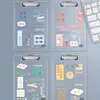 Pasta de Arquivo A4 Inspiradora Porta Documentos de Escritório Papel de Teste Suporte para Estudante Acrílico Transparente Bloco de Notas Placa de Espuma Clip Atacado